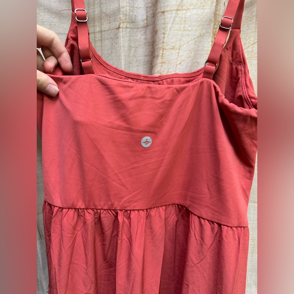 HALARA Coral High Low Dress with shorts - Picture 6 of 15